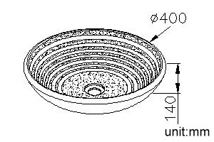 碗型玻璃盆(綠色)(400*155mm) thumbnail 2