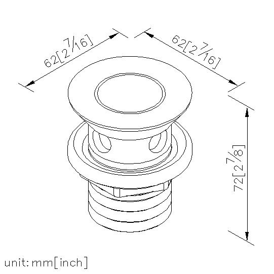 Turn-Over Drain With Overflow thumbnail 2