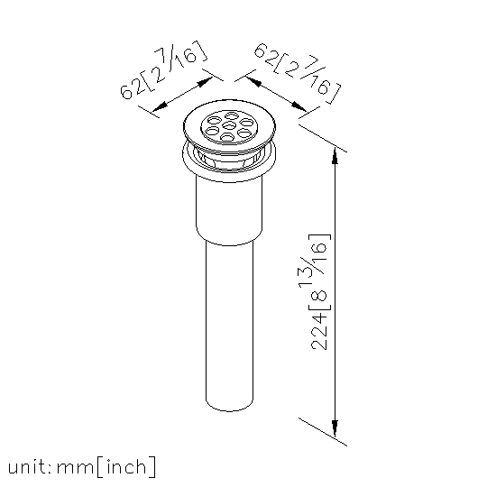 7-Hole Drain W/ Tail Tube & Overflow thumbnail 2