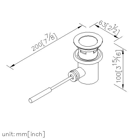 Hand-Drive Pop-Up Drain & Overflow thumbnail 2