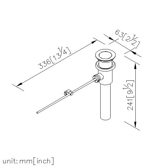Pop-Up Drain W/ Tail Tube thumbnail 2