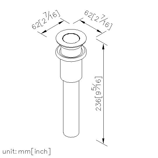 Turn-Over Drain W/ Tail Tube thumbnail 2