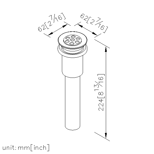 7-Hole Drain W/ Tail Tube thumbnail 2