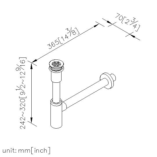 7-Hole Drain W/ Tail Tube & T-Trap thumbnail 2