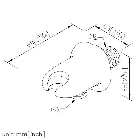 蓮蓬頭掛架組+牙管5CM thumbnail 2