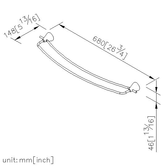 雙桿毛巾架組 600mm thumbnail 2