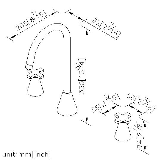 檯面雙把手水龍頭 thumbnail 2