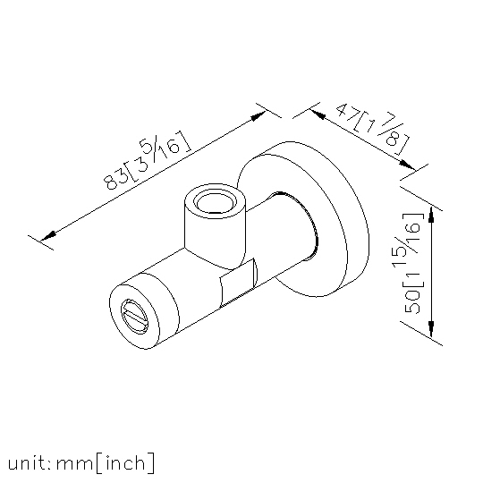 Angle Stop M10 (F) Outlet (Polish & Chrome-Plated) thumbnail 2