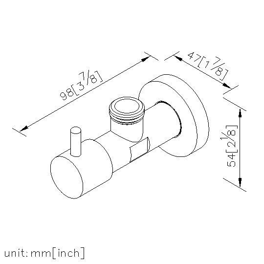 Angle Stop With Handle 1/2G thumbnail 2