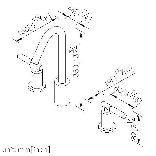 檯面龍頭(J型)(出水口可旋轉) thumbnail 2