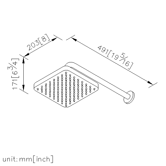 方型頂噴蓮蓬頭(銅電鍍) thumbnail 2