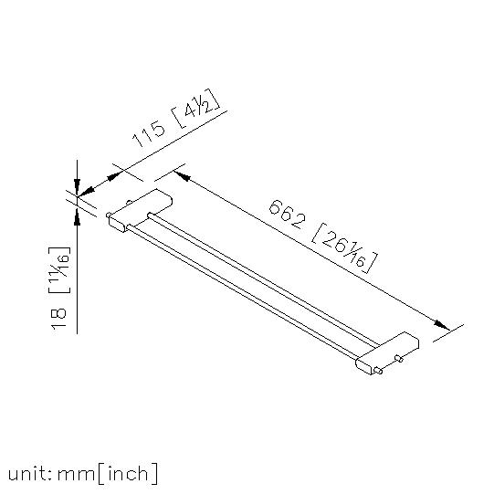 雙毛巾桿組 600mm thumbnail 2