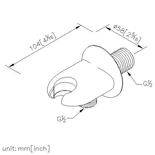 蓮蓬頭掛架組+牙管5CM thumbnail 2