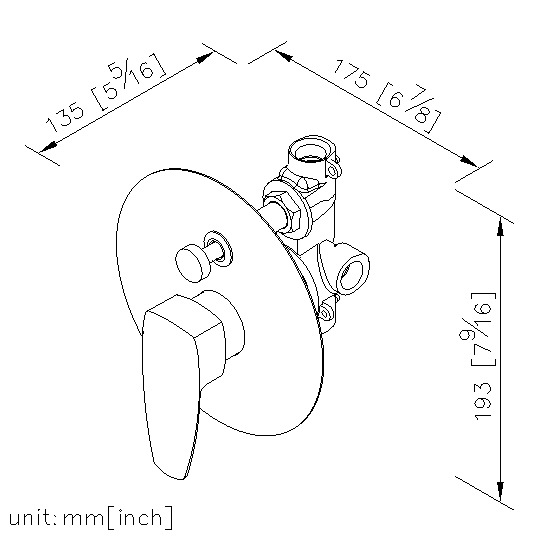 壁式單把雙控閥體組(1~4 kg/cm^2) thumbnail 2