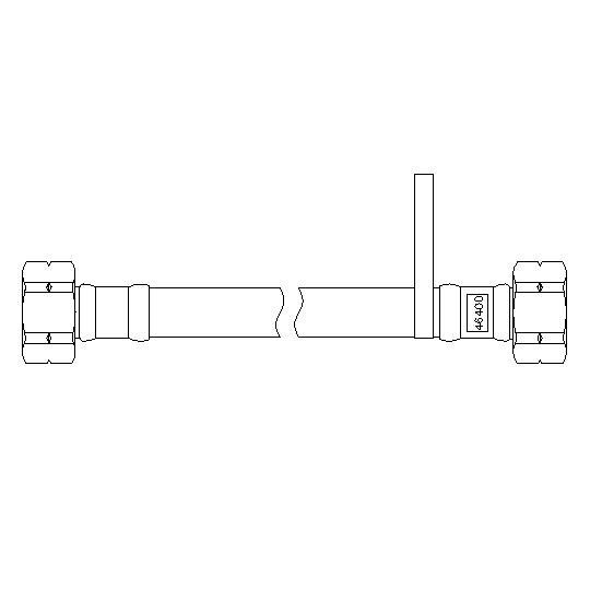 1/2" x 1/2" Stainless Steel Braided Hose 600mm