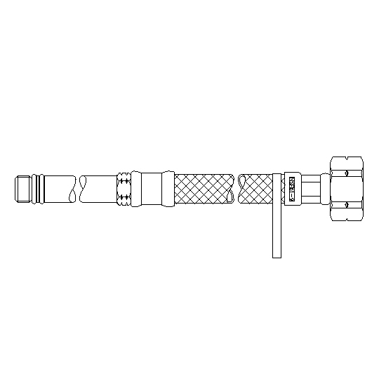 1/2" x M10 Stainless Steel Braided Hose