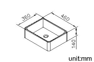 方型陶瓷臉盆 thumbnail 2