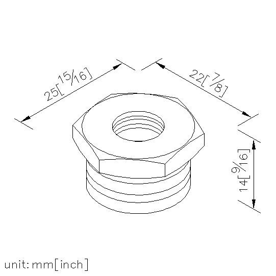 Connector For 7/16-24NS and 1/2-14NPSM thumbnail 2