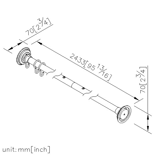 浴簾桿 (253cm) thumbnail 2