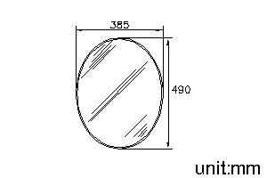 Stainless Steel Frame Mirror 385*490mm thumbnail 2
